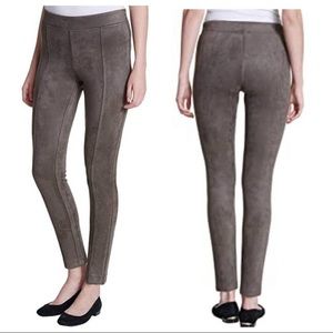 Andrew Marc Taupe Faux Suede Pull On Pants Size Small